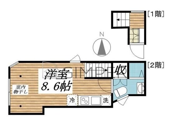 カーサビアンカ高松の物件間取画像